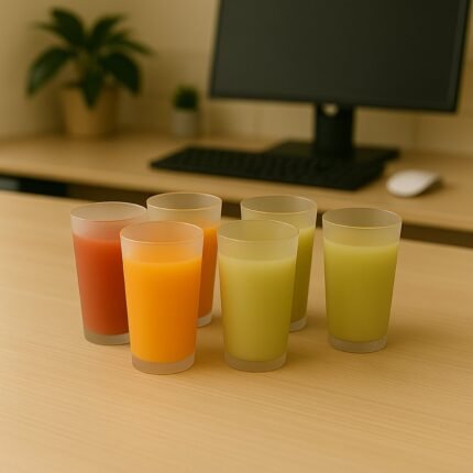 Matt Finish Glass Tumbler Set 300ml Set of Drinking Glasses for Water, Juice, Beverages