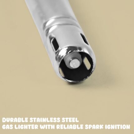 Stainless Steel Gas Lighter Durable Refillable Kitchen Lighter