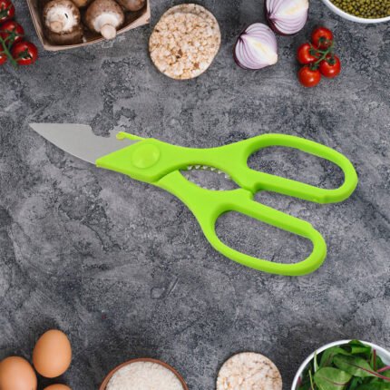 MULTIFUNCTION KITCHEN TOOLS STAINLESS STEEL AND PLASTIC KITCHEN KNIFE AND SCISSOR IDEAL ACCESSORY SET FOR KITCHEN