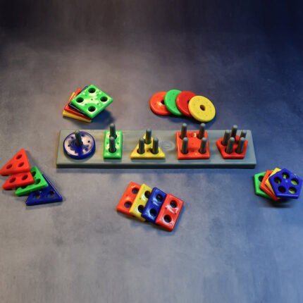 Geometric Brick 5 Angle Matching Column Blocks for children Preschool Educational Learning Toys.