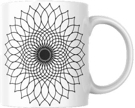 Mandala Printed Ceramic Mug | Coffee Mug | Tea Mug | Milk Mug | Designer Mug | 330 ml, Microwave & Dishwasher Safe | Mug for Kids | Mug for Friend, Birthday Gift