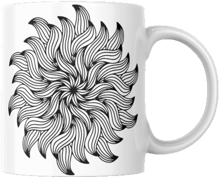 Mandala Printed Ceramic Mug | Coffee Mug | Tea Mug | Milk Mug | Designer Mug | 330 ml, Microwave & Dishwasher Safe | Mug for Kids | Mug for Friend, Birthday Gift